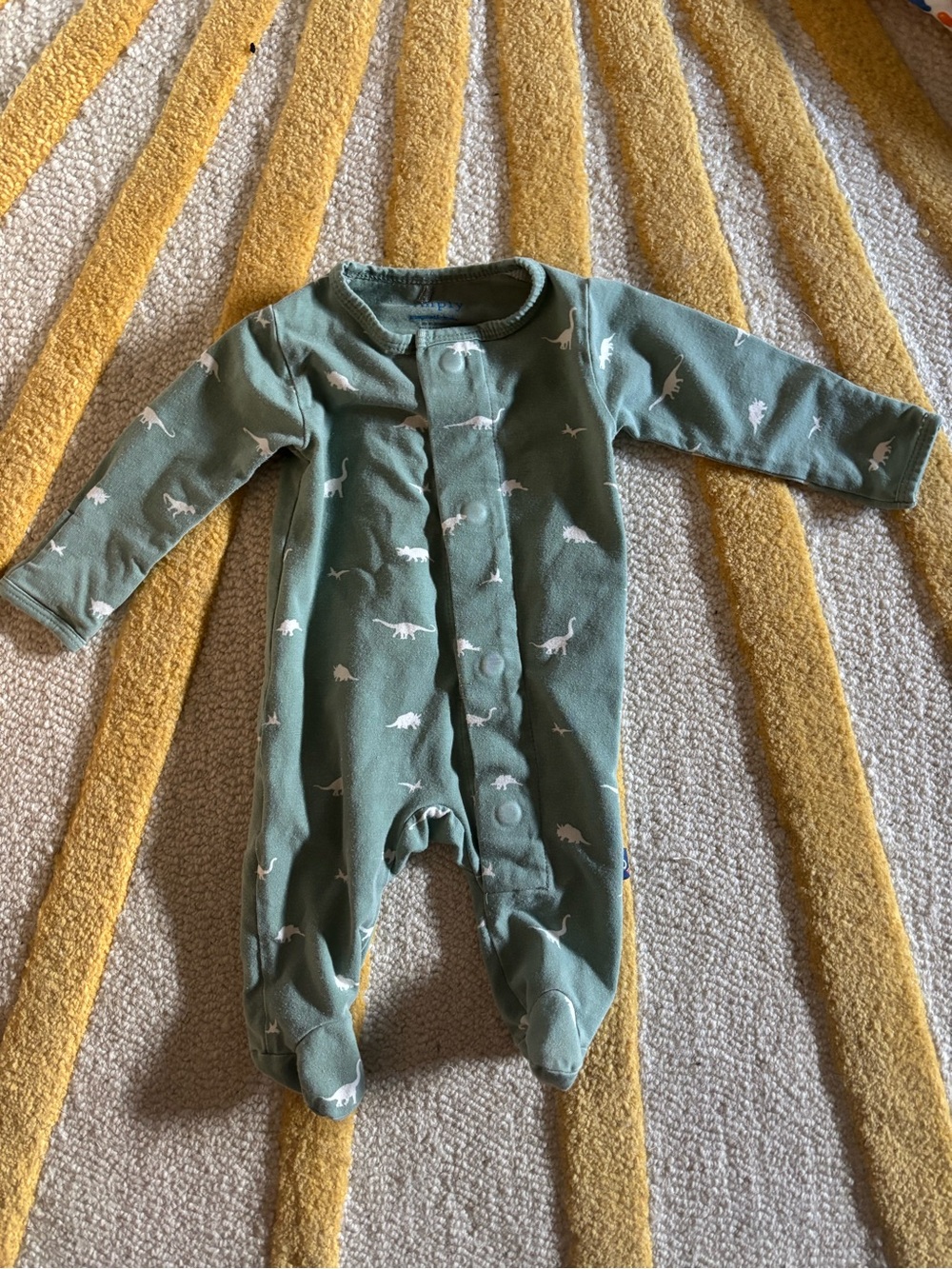 Magnetic Me Green Dinosaur Footie Pajamas